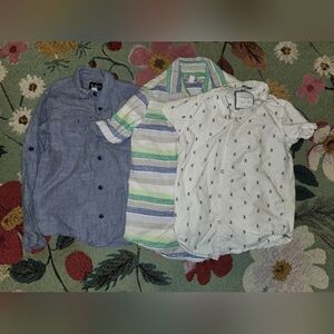 Men's Casual Button-Up Shirts - Set of 3